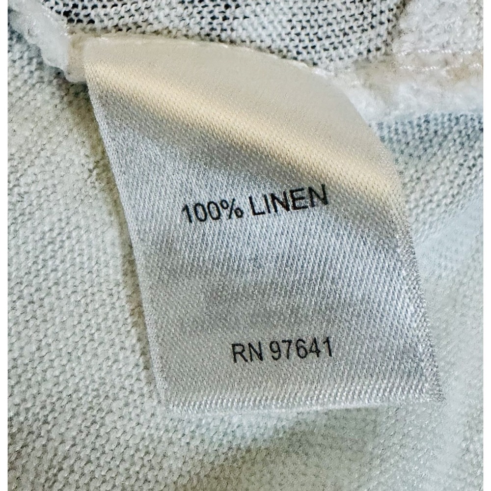 J. Jill Love Linen White Boxy Short Sleeve Lagenlook Layer Shirt XL Oversize Tee - Picture 6 of 6